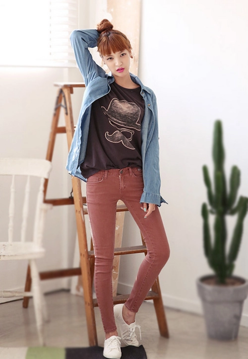 Mùa đông không lạnh với sơ mi jean