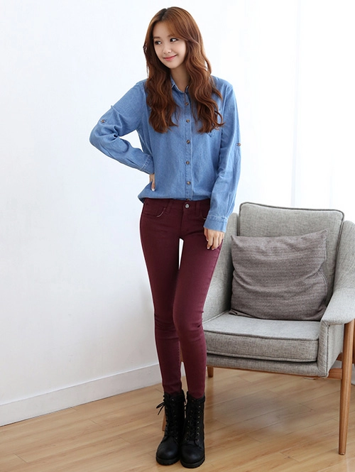 Mùa đông không lạnh với sơ mi jean