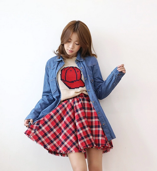 Mùa đông không lạnh với sơ mi jean