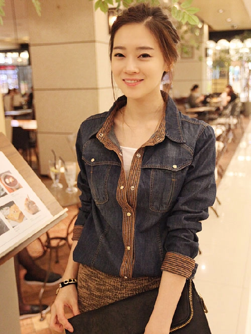 Mùa đông không lạnh với sơ mi jean
