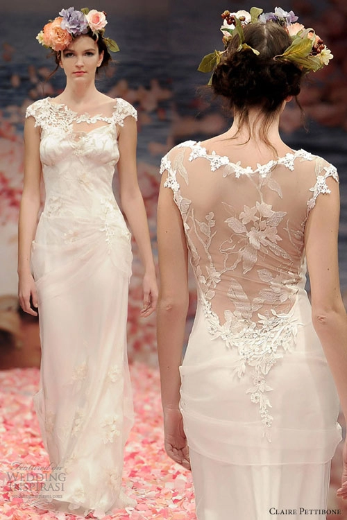 Ngắm vườn địa đàng trên váy cưới nàng