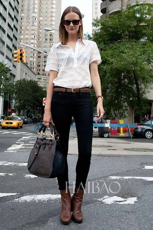 Người mẫu mặc quần jeans ra sao