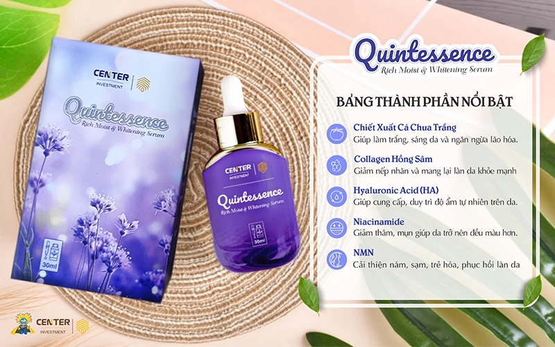 Quintessence serum nâng niu làn da bạn