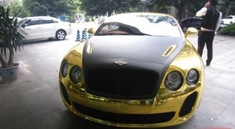  siêu xe bentley mạ vàng ở trung quốc 