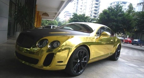  siêu xe bentley mạ vàng ở trung quốc 