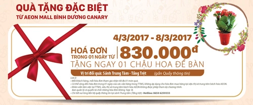 Thỏa thích mua sắm cùng ưu đãi bất ngờ tại aeon mall bình dương canary