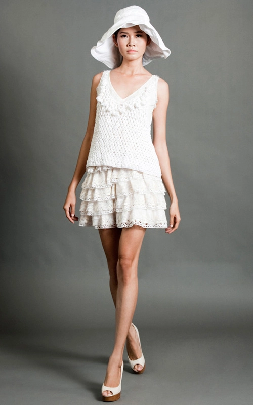 Trắng tinh khôi với thí sinh top model