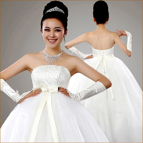 Váy cưới đẹp cho cô dâu ăn cơm trước kẻng