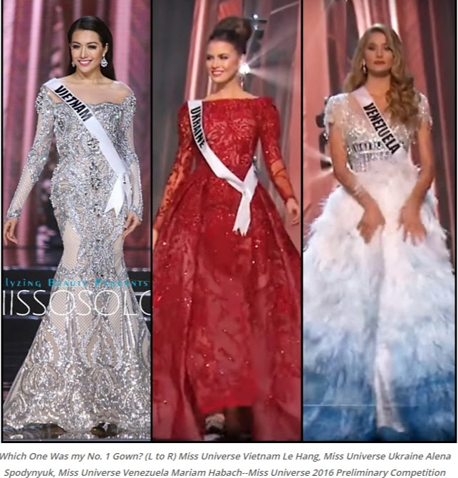 Váy dạ hội đẹp xuất sắc tin vui lại đến với lệ hằng tại miss universe 2016