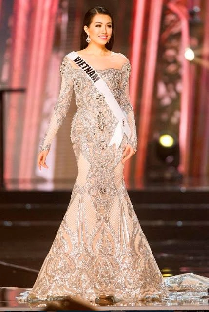 Váy dạ hội đẹp xuất sắc tin vui lại đến với lệ hằng tại miss universe 2016