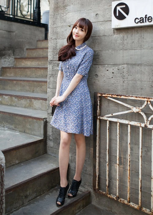 Váy liền vintage thanh lịch tới công sở
