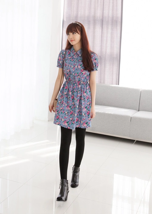 Váy liền vintage thanh lịch tới công sở