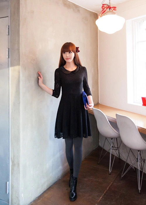 Váy liền vintage thanh lịch tới công sở