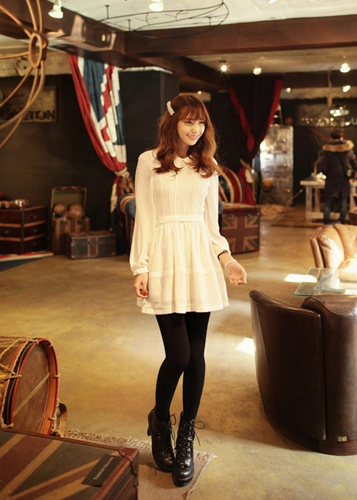 Váy liền vintage thanh lịch tới công sở
