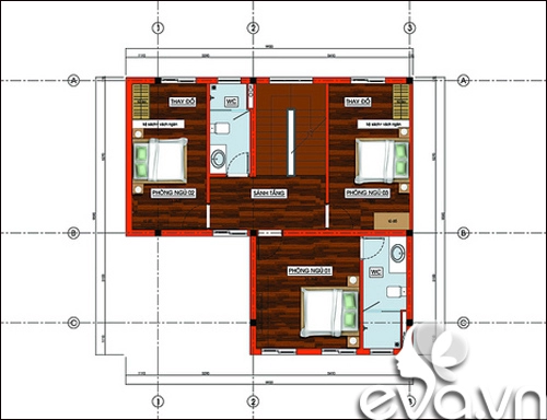 Xây 121m2 nhà phú thọ ăn đứt hàng xóm