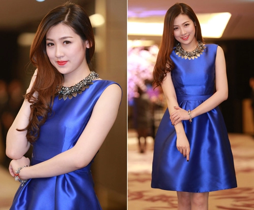 Á hậu huyền my mặc váy xuyên thấu bất chấp giá rét