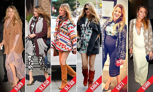 Bà bầu học lỏm thời trang sành điệu của blake lively