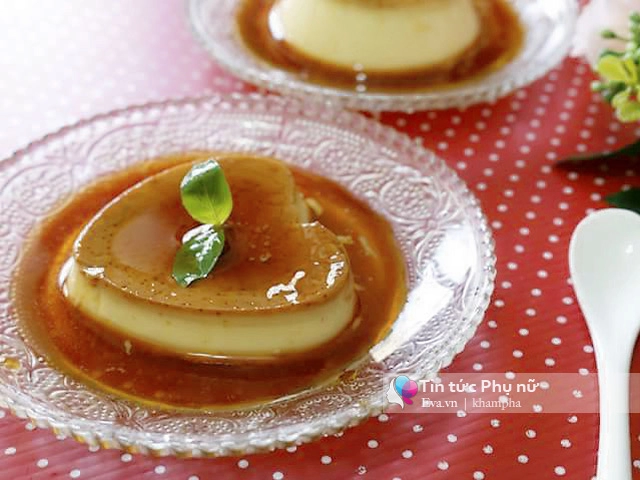 Bánh flan caramel mềm mịn thanh mát cuối tuần