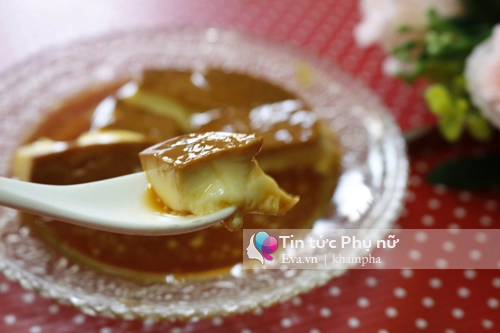 Bánh flan caramel mềm mịn thanh mát cuối tuần