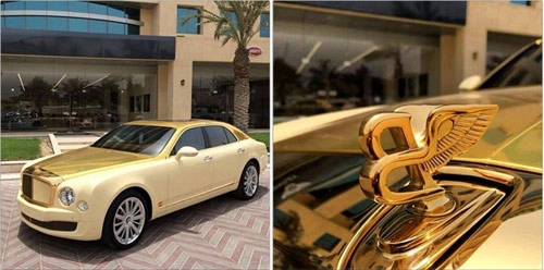 Bentley mulsanne mạ vàng tuyệt đẹp