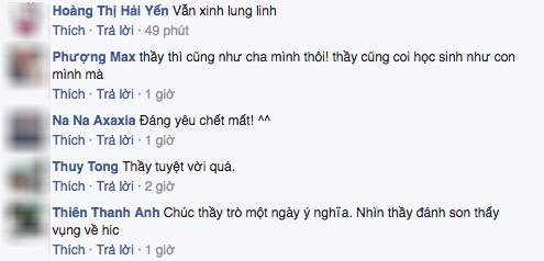 Bức ảnh thầy giáo cặm cụi tô son cho học trò thi văn nghệ khiến dân mạng tan chảy