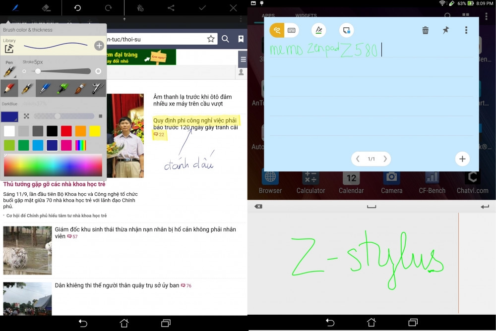 Bút cảm ứng z-stylus của zenpad s 80 z580ca có gì hay