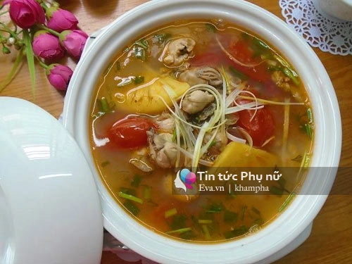 Canh riêu hàu chua chua béo ngậy đầy bổ dưỡng