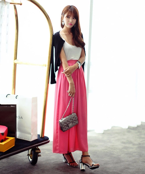 Chân váy vintage ngọt ngào khúc giao mùa