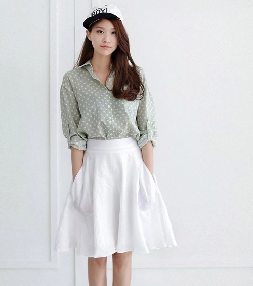 Chân váy vintage ngọt ngào khúc giao mùa