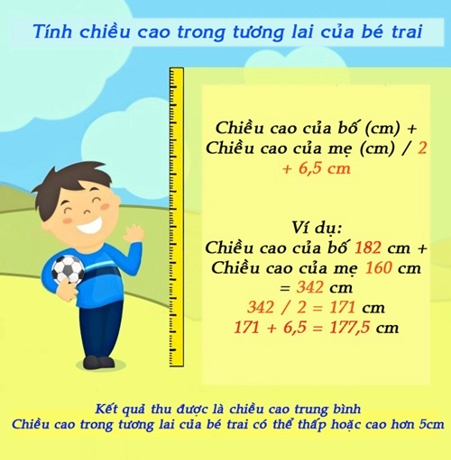 Công thức tính chiều cao tương lai của trẻ cực đơn giản và chính xác