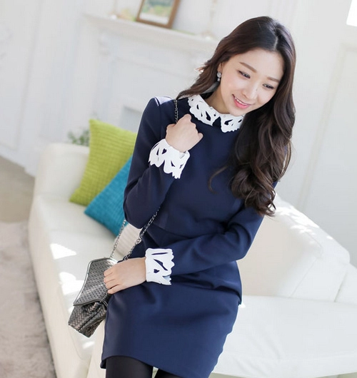 Đón xuân dịu dàng cùng váy liền cổ sơ mi