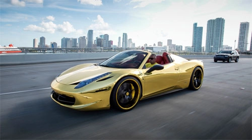  ferrari 458 spider dát vàng của vận động viên bóng chày 