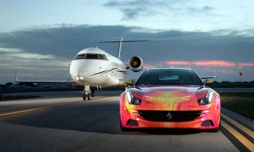  ferrari ff vẽ tranh nghệ thuật 