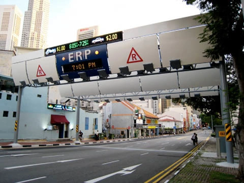  hệ thống thu phí đường bộ ở singapore 