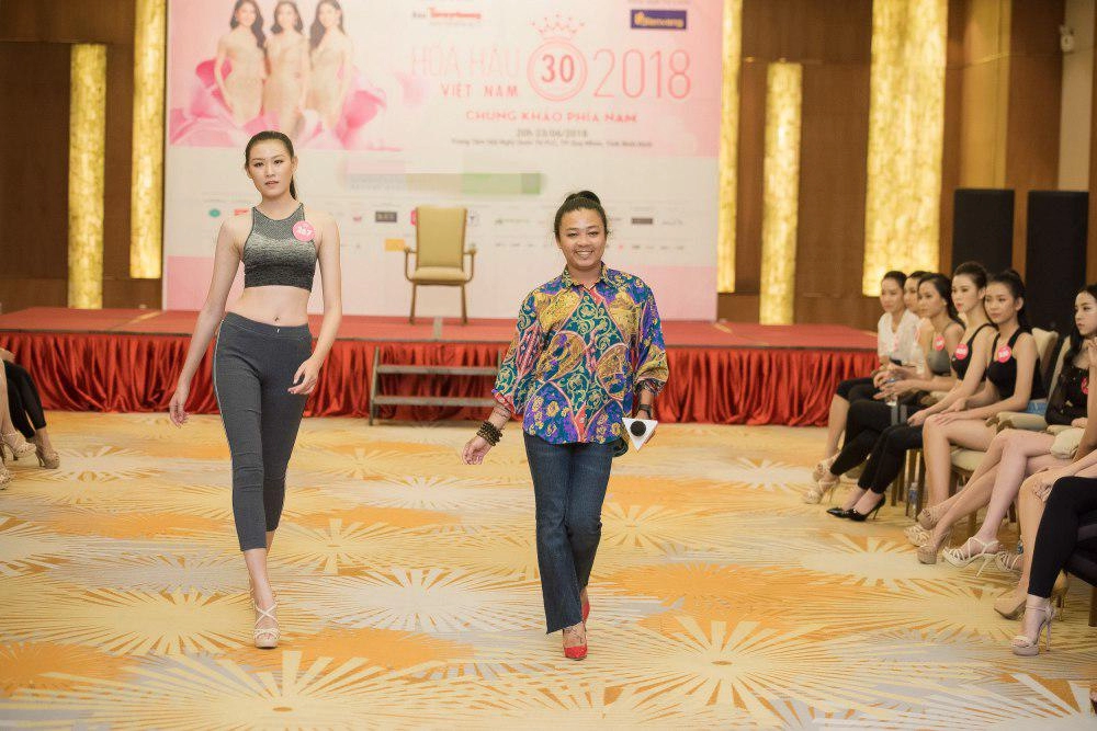 Hoa hậu việt nam 2018 thí sinh khoe eo thon chân dài miên man khi tập catwalk