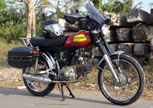  honda 72 tân trang phong cách touring ở đồng tháp 