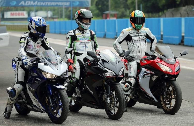 Honda cbr250rr thắng áp đảo r25 và ninja 250 trong các bài test trên đường đua