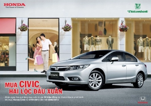  honda civic siêu khuyến mãi 