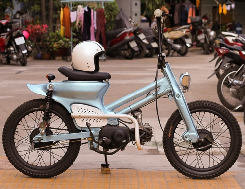  honda cub bobber độc đáo của sinh viên việt 