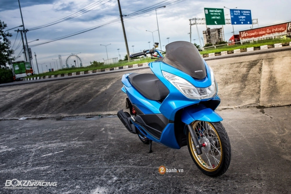 Honda pcx 150 đầy tê tái với phiên bản blue limited