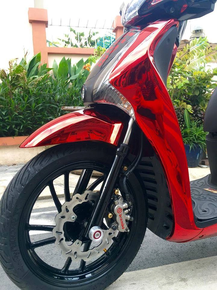 Honda sh đầy lộng lẫy với bộ cánh red chrome