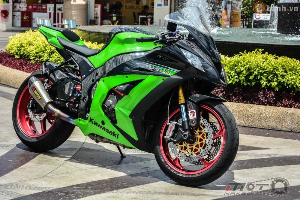 Kawasaki ninja zx-10r đẹp mê hồn trong bản độ the green power