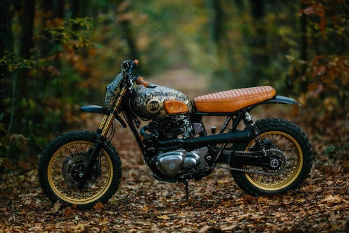 Kawasaki w650 độ scrambler độc đáo với phong cách tattoo