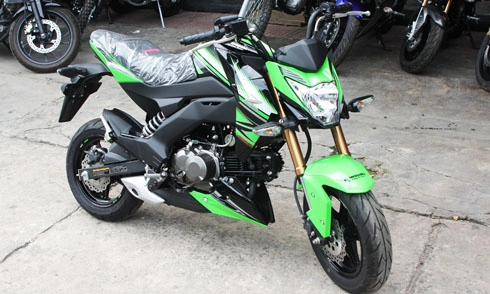 Kawasaki z125 tuyệt đẹp trong bộ cánh xanh 2016