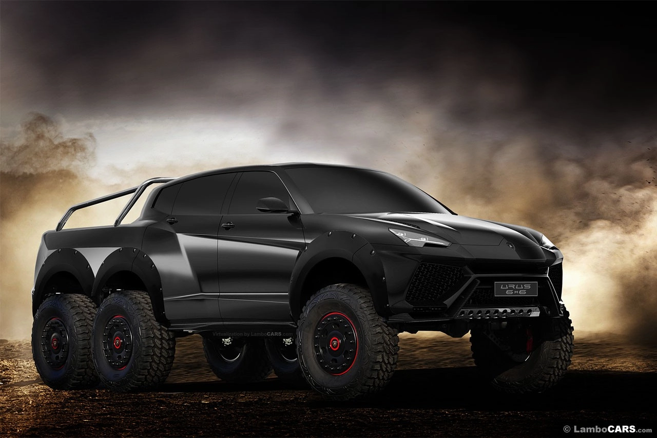 Lạ mắt với ảnh render lamborghini urus 6x6