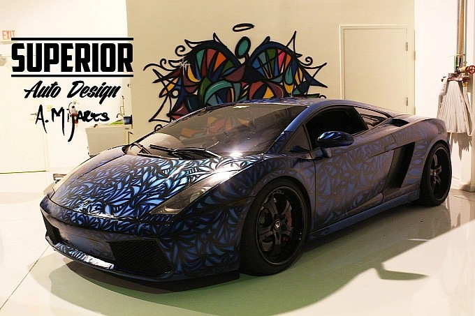  lamborghini gallardo vẽ graffiti 