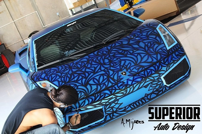  lamborghini gallardo vẽ graffiti 