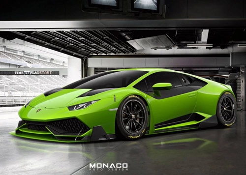 Lamborghini huracan super trofeo màu xanh chuối lộ diện