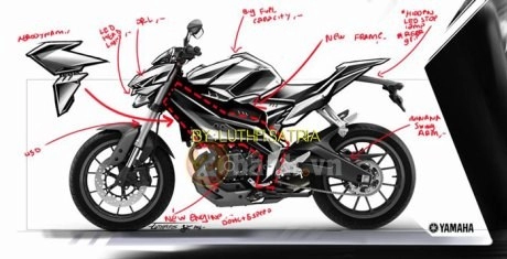 Lộ ý tưởng yamaha mt-125 hoàn toàn mới