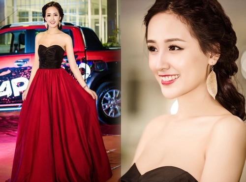 Mai phương thúy khoe vòng 1 hút mắt với váy cúp ngực